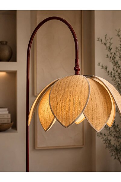 Emg DesiGn Lale Başlıklı Lambader Hareketli Başlık Modern Dekoratif Oturma Odası Çalışma Odası Zemin Lambası