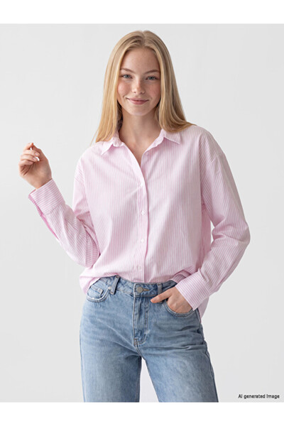 LC Waikiki Striped Loose-Fit Oxford Women's Shirt for Style Enthusiasts from ...