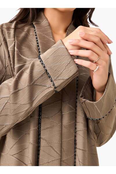 Azria Fashion Weave Abaya - Golden Brown