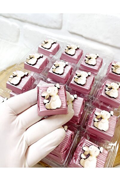 Sweet Story 50 Adet (yaklaşık 1 Kg) Kelebekli Tavşan Temalı Ahşap Figürlü Kız...