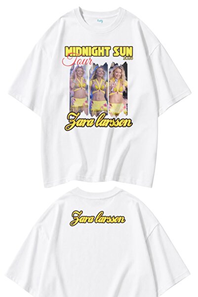 Fuddy Moda Unisex Oversize Za.Ra Larsson Midnight Sun Tour Ense Printed Fan A...