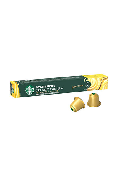 Starbucks Creamy Vanilla Capsule Cafea, 10 Buc, Compatibile Nespresso, Intens...