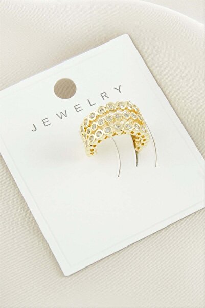 ZERO LAND Spt-Gld Round Zircon Stone Luxury (101219) Cartilage Earring-119408...