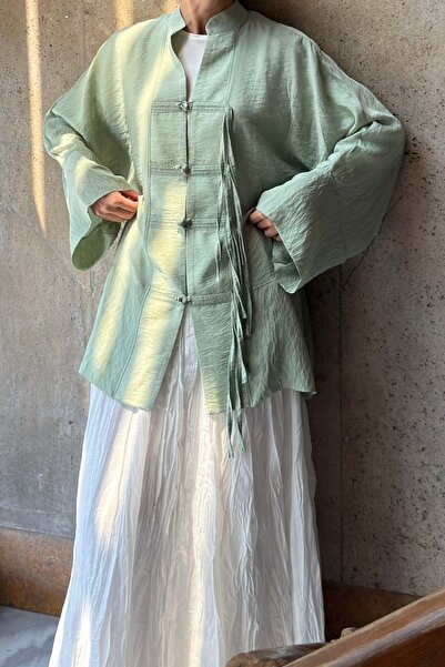 Faya Boutique Mint Green Miyori Voile Linen Tunic