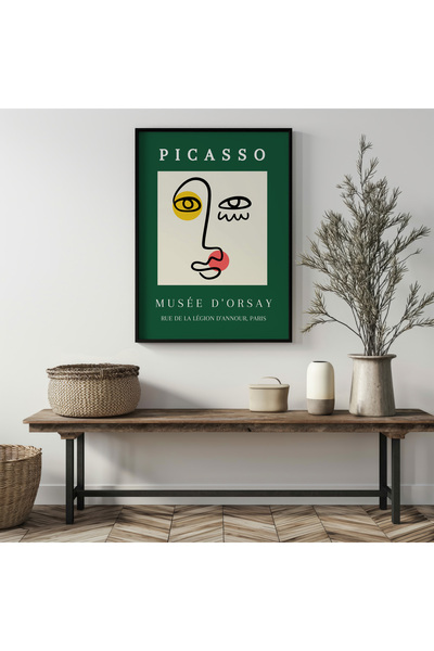 dudekohome Picasso Poster Çerçeveli Tablo Modern Sanat Minimal Yüz Duvar Deko...