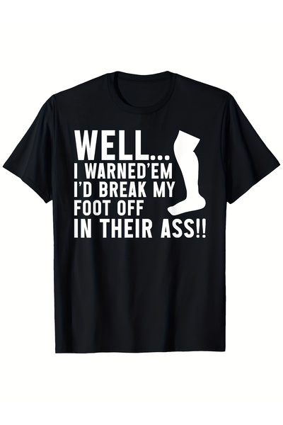 01THEONE Funny Foot Amputation Humorous Disability Broken Leg Shirt Suitable ...