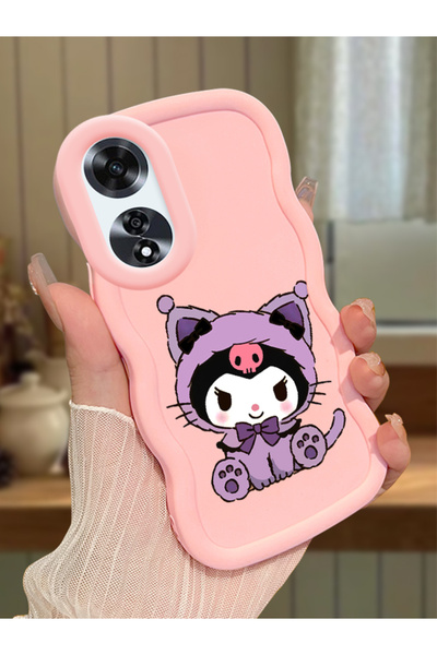 Hontinga Oppo A60 Compatible Case Camera Protector Pink Silicone Couple Phone...