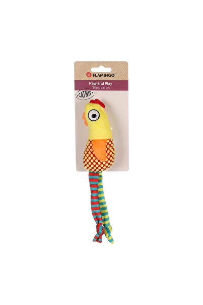 Flamingo Cat Raibo Catnipli Colorful Fabric Chicken Toy / Yellow Cat Toy
