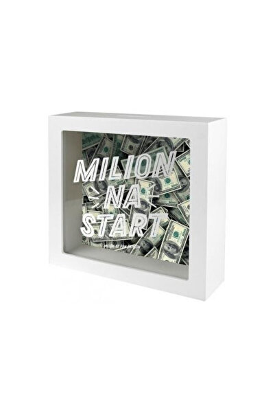 Pan Dragon Pusculita (money box) Milion na start, cu geam, MDF, Multicolor, 1...
