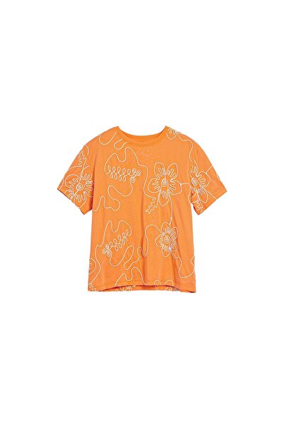 Desigual Γυναικείο T-Shirt 26SWTK48 Πορτοκαλί