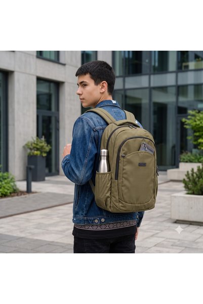 Alone Laptop Bölmeli Çok Gözlü Geniş Hacimli Unisex Lise Üniversite Okul Sırt Çantası-8586