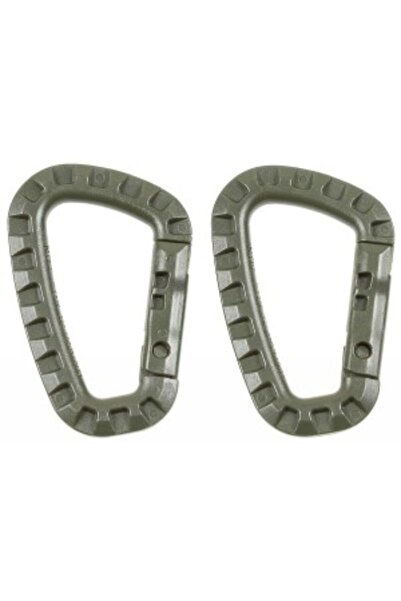 MFH Κρίκος Carabiner Πλαστικός 7 x 8.5 cm Χακί 2τμχ