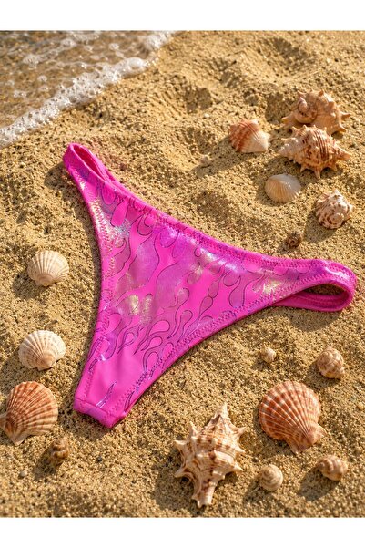 Nobrand Slip de baie damă tanga cu imprimeu flăcări multicolor