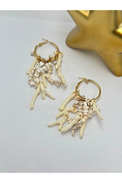 BYYEŞO Coral Earrings (Brass Plated) Beige