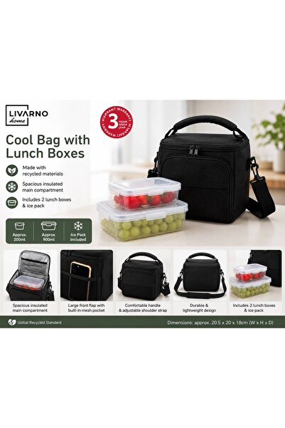 LIVARNO Cool Bag with Lunch Boxes