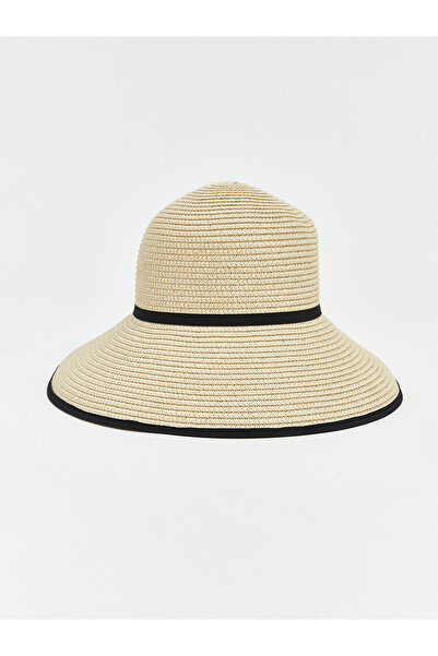 LC Waikiki Vizyon New Season Women's Straw Hat with Bow Detail