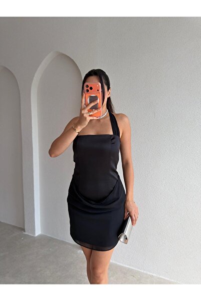 Mooi Butik Luba Mini Dress 6521 - Black