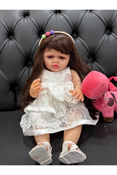 aydogdushopping Gerçekçi yeni doğmuş emaye bebek 55cm simüle bebek kız bebek ...