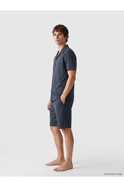 LC Waikiki Vizyon New Season Regular Fit Men's Shorts Pajama Set