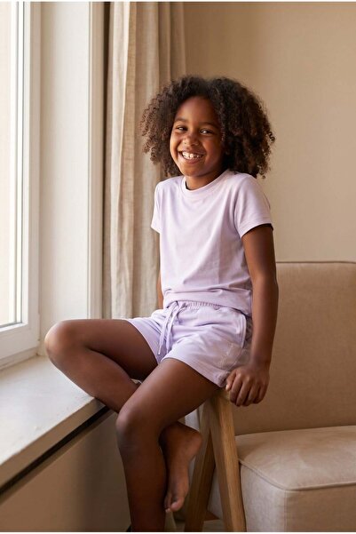 Katia&Bony Girl's Basic Modal Shorts Lilac