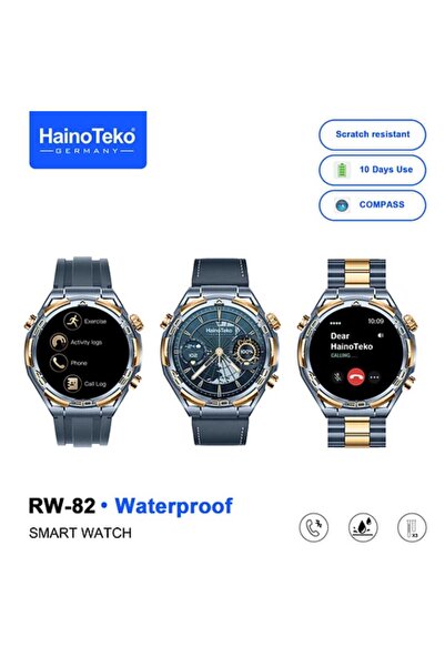 haino teko germany Rw-82 Smartwatch Waterproof Amoled Screen Compass 3 Straps...