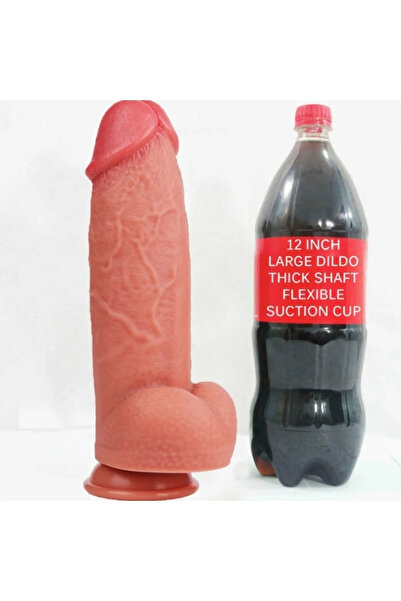 Realistik Yapay Penis 20 cm Et Dokusunda Vantuzlu Dildo