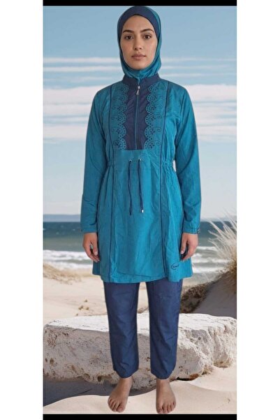 Adasea Full Covered Parachute Fabric Hijab Swimsuit