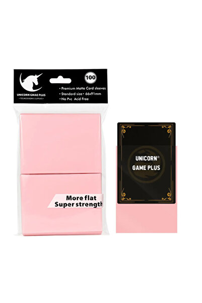 Choice Pink 100PCS 66x91mm Matte Standard Size Card Sleeves TCG Trading Cards...