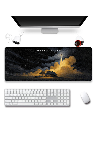 SonicTouch Keyboard Mousepad 32X70Cm Journey to the Stars Seamless Smooth Liq...
