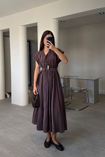 MAGARDE Mila Tensel Dress - Brown