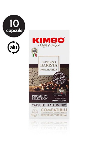Kimbo Capsule Espresso Barista 100% Arabica, Aluminiu, Import Italia, 10 bucă...