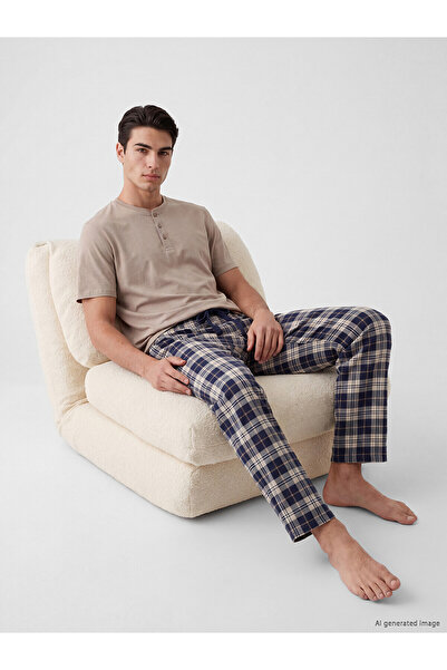 LC Waikiki Vizyon New Season Standard Fit Plaid Men's Pajama Set