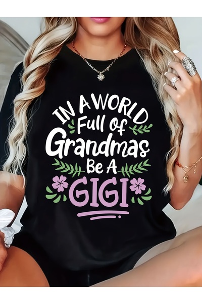 212Wear تي شيرت نسائي بأكمام قصيرة من GIGI Element، بلوزة بياقة دائرية وتصميم...