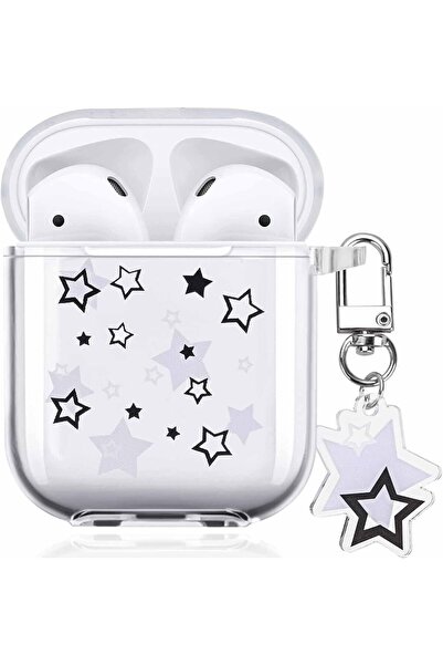 Arabest AirPods Protective Case,Star-shaped Keychain,Cute Charms Star Pattern...