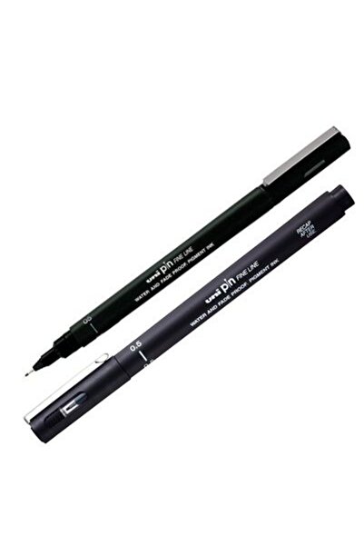 UNİ-BALL Uni Pin Fine 0.5 Tip Pen Black Fine Tip - 2 Pieces