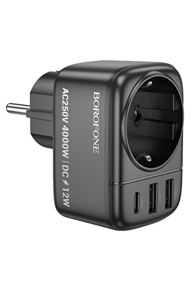 Borofone Πολύπριζο με 2 USB-A και USB-C