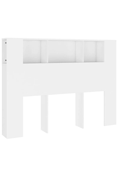 vidaxl Tăblie de pat cu dulap, alb, 140x18,5x104,5 cm