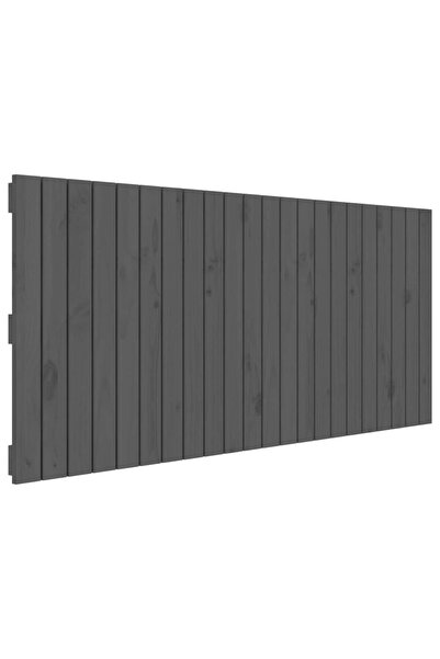 vidaxl Tăblie de pat pentru perete, gri, 140x3x60 cm, lemn masiv pin