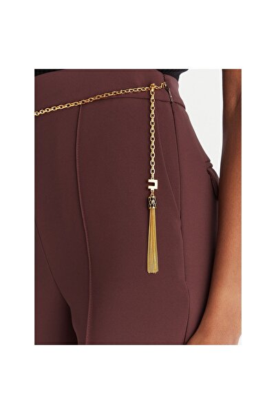 Elisabetta Franchi Pantaloni de damă din material textil PA14157E2 Bordeaux
