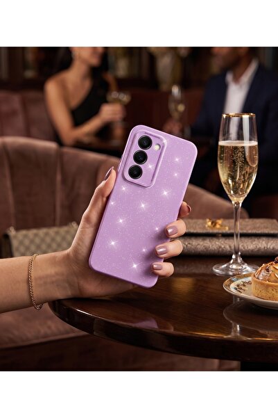 Hatreds Redmi 15 Uyumlu Simli Parlak Silikon Telefon Kılıfı Kamera Korumalı D...