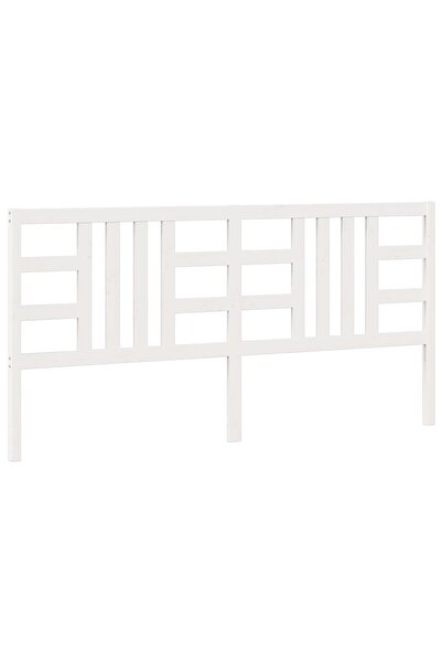 vidaxl Tăblie de pat, alb, 206x4x100 cm, lemn masiv de pin