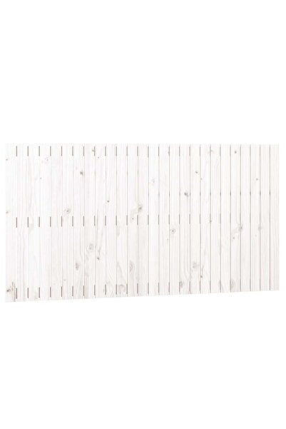 vidaxl Tăblie de pat pentru perete, alb, 166x3x90 cm, lemn masiv pin