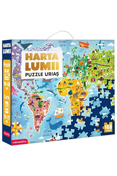 Mimorello Puzzle Mimorello, Harta Lumii, 168 piese