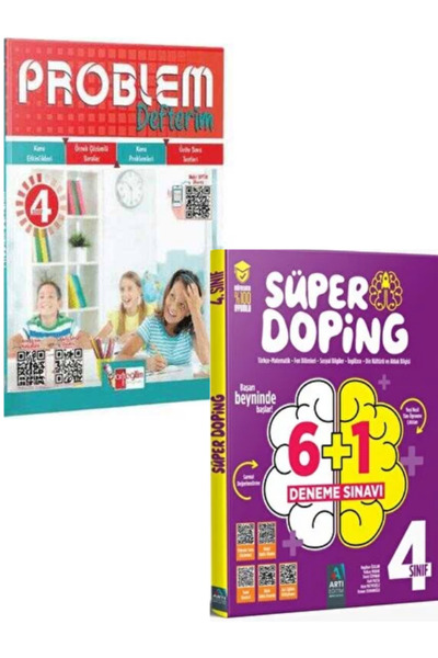 Artı Eğitim Yayınları ARTI EĞİTİM 4 SINIF SÜPER DOPİNG TÜM DERS 7'Lİ DENEM +P...