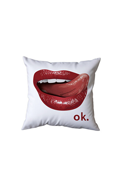Beramussa Lip Tongue +18 Adult Pillow, Funny Gift