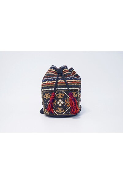 MILANO COLLECTION Rucsac boho multicolor, brodat manual, bun de plajă