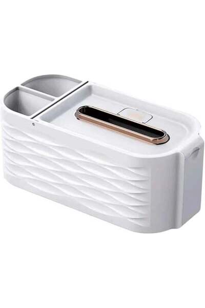 Arabest Tissue Box Organizer,Multifunctional Desktop Storage with Mobile Phon...