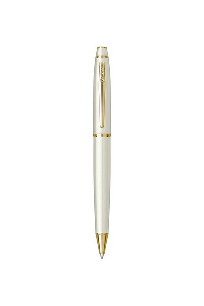 Flow Scrikss Ballpoint Pen 35 Noble White Gold (Name Printable in Description)