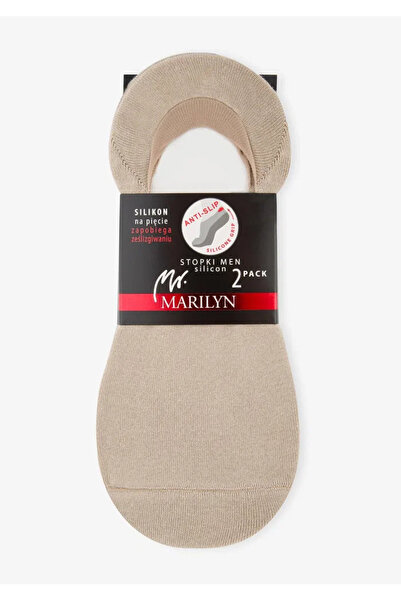 Marilyn Set de 2 perechi de șosete invizibile din bumbac cu aderență din sili...
