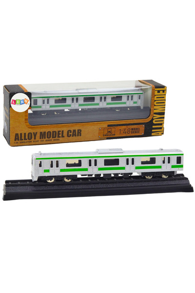 LEAN Figurină de tren metalică de colecție, argintiu / verde, 1:48, 18925